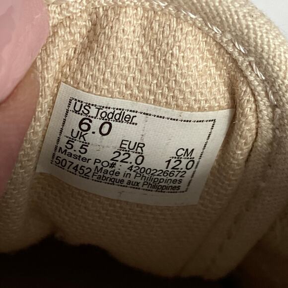 Vans Toddler Girls Glitter Hook and Loop Sneakers Size 6 Toddlers - Picture 4 of 8